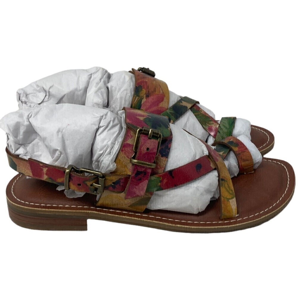 NEW Patricia Nash Fidella Sandals Women's Size 5.5 Multicolor Floral Leather NIB